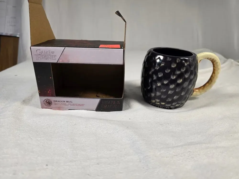Game of Thrones Dragon Egg Shaped Mug 17oz Ceramic NIB